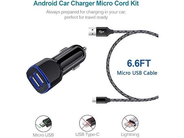 Car Charger Android for Samsung Galaxy J7 Crown/Prime/Pro/Sky Pro/Refine/Neo/Luna/Eclipse,J7 V 2nd/Perx/Star,J6 Plus J5 J4 J3 S7 Edge S6 S5 S4 S3...