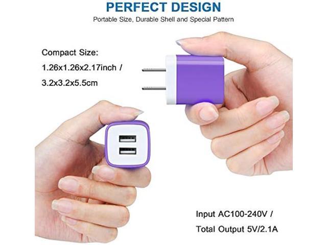 Phone Charger Plug for Samsung Galaxy A32 5G A12 A14 A54 A53 S23 S22 S21 LG Stylo 6 5 V60 V50 Google Pixel 7a 7 Pro 6a, 2 Dual Wall Charger Block...