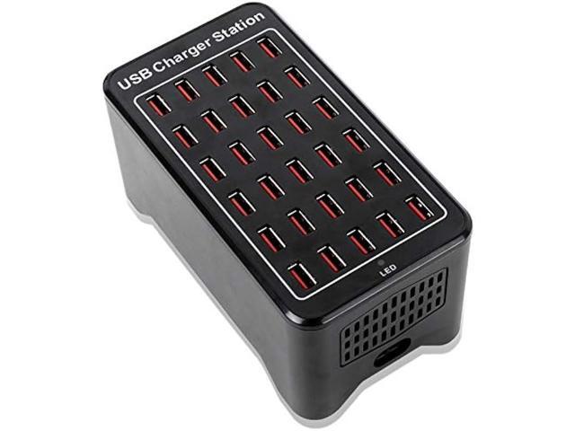 30-Port Charger, USB Charger Station, USB Fast Charger, Smart Charging Recognition, Suitable for Travel, Family Gatherings, Schools, Shopping...