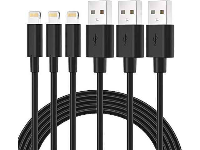 Novtech Black iPhone Charger Cable 3FT 3 Pack MFi Certified Lightning to USB A Cable iPhone Fast Charging Cord Wire for iPhone 14 13 12 11 Pro Max...