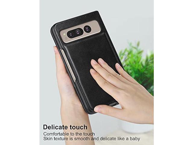 Foluu for Google Pixel Fold 2023 Case, Pixel Fold Leather Case, PU Leather + Hard PC Shell Ultra Thin Slim Durable Protective Phone Case Cover for...