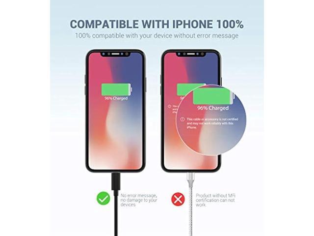 Novtech Black iPhone Charger Cable 3FT 3 Pack MFi Certified Lightning to USB A Cable iPhone Fast Charging Cord Wire for iPhone 14 13 12 11 Pro Max...