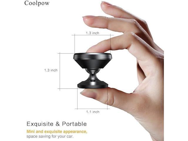 2-PACKMagnetic phone holder for car, [ Super Strong Magnet ] [ with 4 Metal Plate ] iPhone Magnetic car mount for cell phone, [ 360° Rotation ]...