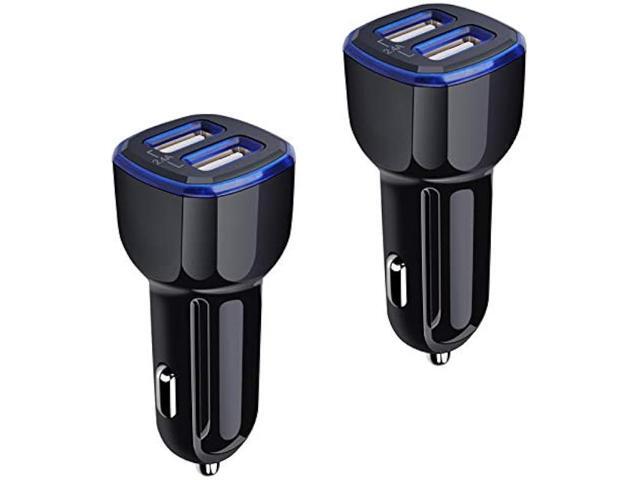 Car Charger, 2.4A 12W AndHot 2 Pack Mini Dual Port USB Car Charger Adapter Plug for iPhone 14 13 12 SE 11 Pro Max XR XS X 8 7 6S Plus, iPad,...