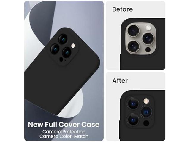 FireNova Designed for iPhone 15 Pro Case, Silicone Upgraded [Camera Protection] Phone Case with [2 Screen Protectors], Soft Anti-Scratch Microfiber...