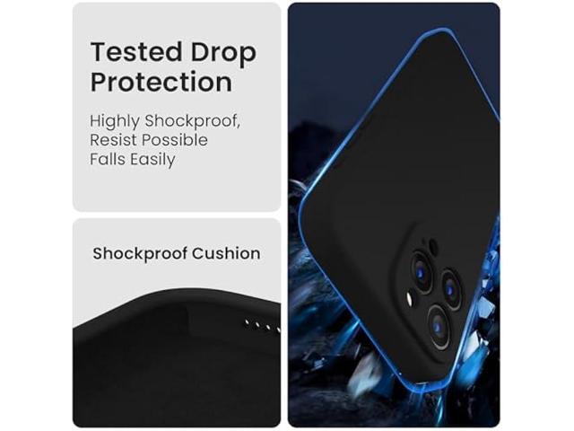 FireNova Designed for iPhone 15 Pro Case, Silicone Upgraded [Camera Protection] Phone Case with [2 Screen Protectors], Soft Anti-Scratch Microfiber...