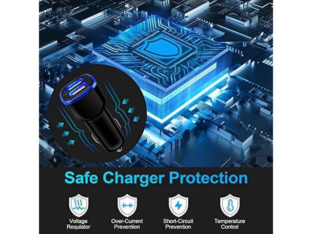 Car Charger, 2.4A 12W AndHot 2 Pack Mini Dual Port USB Car Charger Adapter Plug for iPhone 14 13 12 SE 11 Pro Max XR XS X 8 7 6S Plus, iPad,...