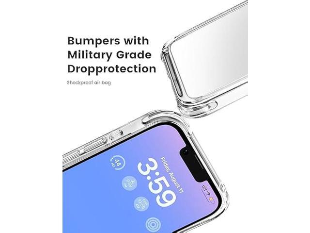 Mkeke for iPhone 15 Case Clear, [Not Yellowing] [Military Grade Protection] Slim Shockproof Phone Cases for iPhone 15 2023