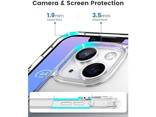 Mkeke for iPhone 15 Case Clear, [Not Yellowing] [Military Grade Protection] Slim Shockproof Phone Cases for iPhone 15 2023