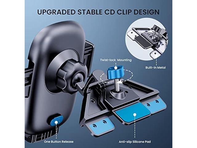 Phone Mount for Car Phone Holder Mount Upgraded Metal CD Slot Phone Holder Car Cell Phone Holder Thick Cases Friendly iPhone Holder for Car Phone...