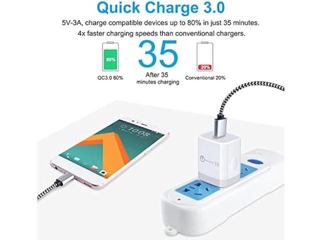 OrSunday Quick Charge 3.0 Fast Charger for LG Stylo 4/5/6, LG G5 G6 G7 G8 G8X V20 V30 V40 V50 ThinQ, LG Velvet 5G Wing K51 K61 K71 K92 W41