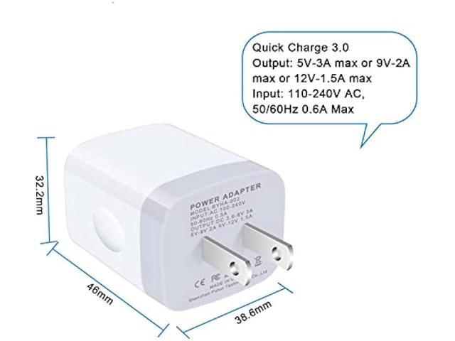 OrSunday Quick Charge 3.0 Fast Charger for LG Stylo 4/5/6, LG G5 G6 G7 G8 G8X V20 V30 V40 V50 ThinQ, LG Velvet 5G Wing K51 K61 K71 K92 W41