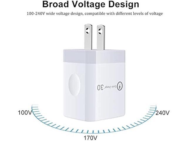 OrSunday Quick Charge 3.0 Fast Charger for LG Stylo 4/5/6, LG G5 G6 G7 G8 G8X V20 V30 V40 V50 ThinQ, LG Velvet 5G Wing K51 K61 K71 K92 W41