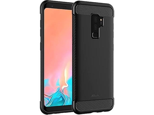 JETech Slim Fit Case for Samsung Galaxy S9+ Plus, Thin Phone Cover with Shock-Absorption and Carbon Fiber Design (Black)