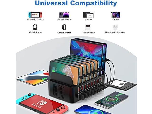 Charging Station for Multiple Devices,Cinlinso 175W/35A 16 Port USB Charging Station,Multi Device Fast Charger Organizer Compatible with...