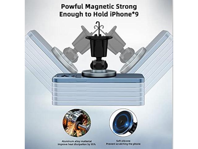 Magnetic Wireless Car Charger - Lekente MagSafe Car Mount Charger Compatible with iPhone 14/14 Plus /14 Pro Max /13/12 Pro Max Mini 15W Fast...