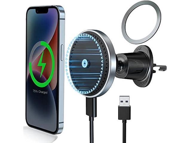 Magnetic Wireless Car Charger - Lekente MagSafe Car Mount Charger Compatible with iPhone 14/14 Plus /14 Pro Max /13/12 Pro Max Mini 15W Fast...