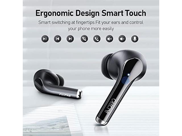 CALCINI Wireless Earbuds for iPhone Bluetooth Headphones 5.3 with LED Power Display Charging Case, True Wireless Earphones, IP67 Waterproof Mic...
