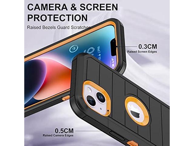 Annymall for iPhone 14 Case with 2 Screen Protector,Full Body Shockproof Drop Protection Dust Proof Heavy Duty 3-Layer Rugged Durable Military...