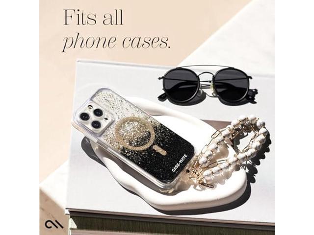 Case-Mate Phone Charm with Beaded Marble - Detachable Phone Lanyard - Hands-Free Wrist Strap - Adjustable Phone Strap Grip for Women - iPhone 15...