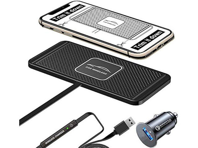 Wireless Car Charger QC 3.0 USB Adapter Kit Fast 15W 10W 7.5W Quick Charge Qi Charging Pad for iPhone 14 13 12 Mini 11 Pro Max 8 Plus X XR Xs LG G8...