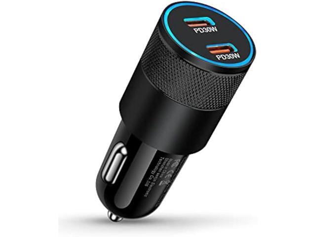 USB C Car Charger, 60W Cigarette Lighter Flush Adapter, Type C Fast Charging Car Plug Block for iPhone 15 14 13 Pro Max, Samsung Galaxy S21 Ultra,...