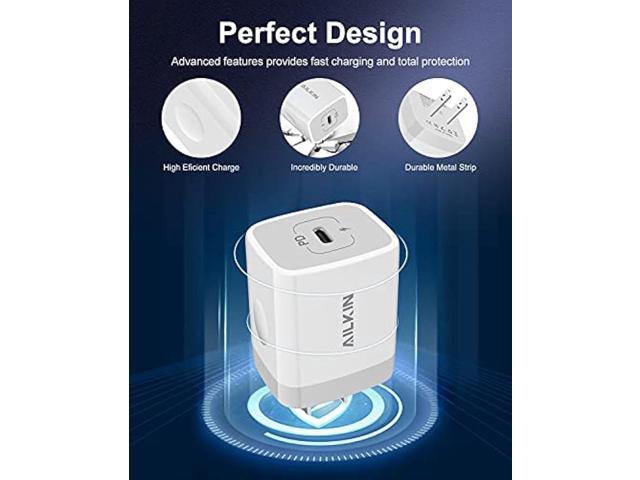 USB C Charger Block, 20W PD Wall Charger C Type Fast Charging Station Power Adapter USB Plug Brick Cube Box for iPhone 15 14 13 Pro Max 13 Mini 12...