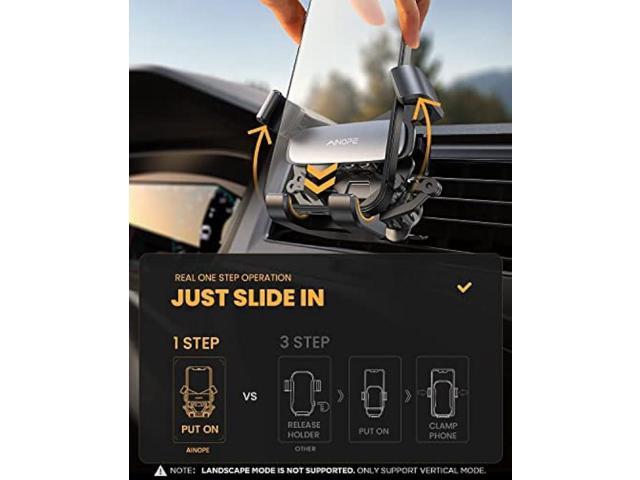 AINOPE Phone Mount Holder for Car Vent 2023 Upgrade Gravity Car Phone Holder Mount with Newest Air Vent Clip Auto Lock Hands Free Cell Phone Holder...