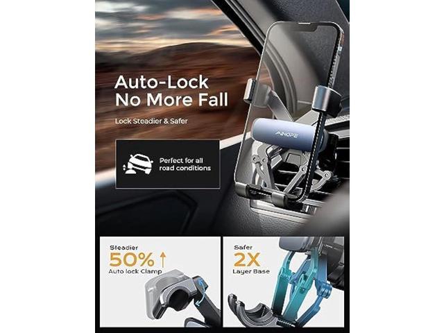 AINOPE Phone Mount Holder for Car Vent 2023 Upgrade Gravity Car Phone Holder Mount with Newest Air Vent Clip Auto Lock Hands Free Cell Phone Holder...