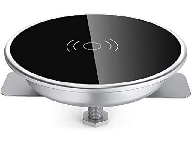 i. VALUX Embed in Desk Wireless Charger,15W Fast Charging Pad Phone Charger,Hidden Desk Grommet Qi Charging Station Compatible with iPhone...