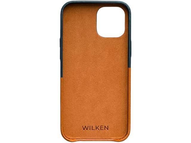 Wilken iPhone Leather Wrapped Case Compatible with MagSafe and Wireless Charging Top Grain Leather Lip Screen Protection Custom Metal...