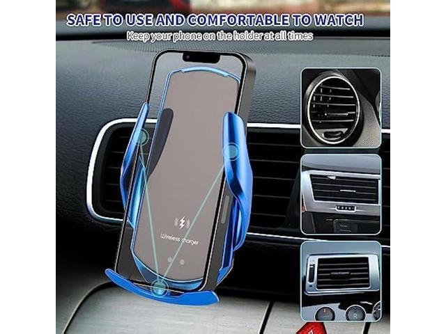 LFNOWN Wireless Car Charger Car Phone Holder Mount Wireless Charging 15W Fast Charging Auto Clamping Car Charger Phone Mount Phone Holder fit for...