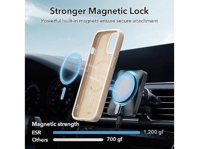 ESR for iPhone 15 Plus Case with MagSafe, Supports Magnetic Charging, Slim Liquid Silicone Case, Shock Absorbing, Screen and Camera Protection,...