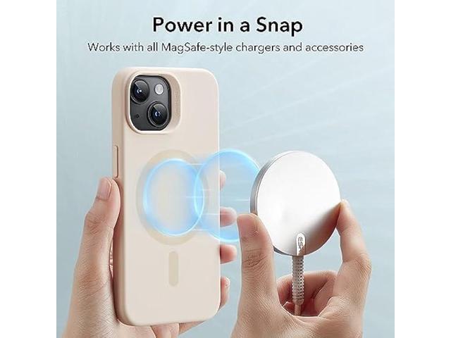 ESR for iPhone 15 Plus Case with MagSafe, Supports Magnetic Charging, Slim Liquid Silicone Case, Shock Absorbing, Screen and Camera Protection,...