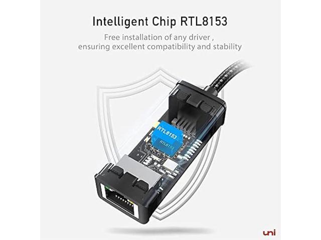 USB to Ethernet Adapter, uni Driver Free USB 3.0 to 100/1000 Gigabit Ethernet LAN Network Adapter, RJ45 Internet Adapter Compatible with MacBook,...