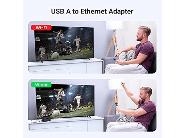 UGREEN Ethernet Adapter USB to 10 100 Mbps Network Adapter RJ45 Wired LAN Adapter for Laptop PC Compatible with Nintendo Switch Wii Wii U MacBook...