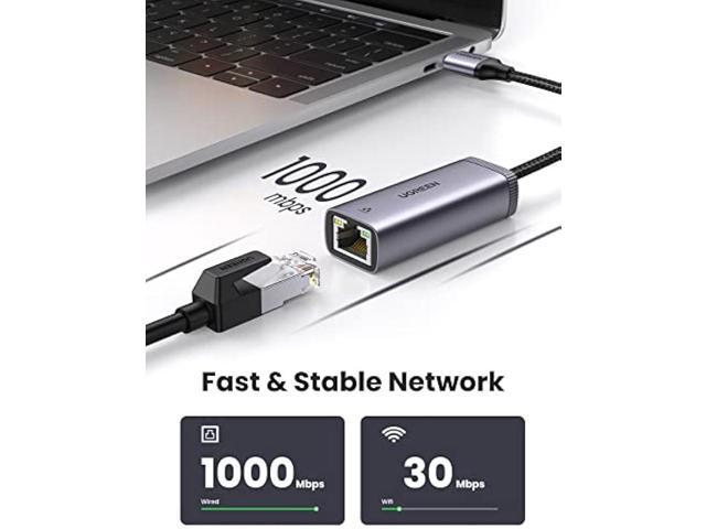 UGREEN USB to Ethernet Adapter USB 3.0 to 10 100 1000 Mbps Gigabit LAN Network Adapter RJ45 Internet Adapter Compatible with Nintendo Switch Laptop...