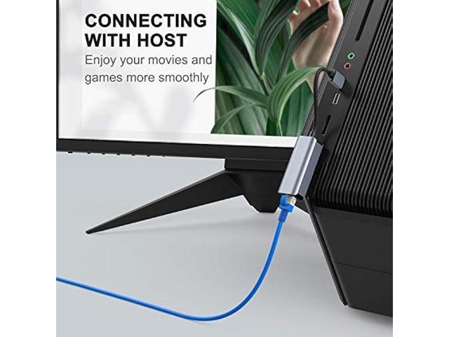USB to Ethernet Adapter, Vilcome USB 3.0 to 100/1000 Gigabit Ethernet LAN Network Adapter, Driver Free RJ45 Internet Adapter Compatible with...
