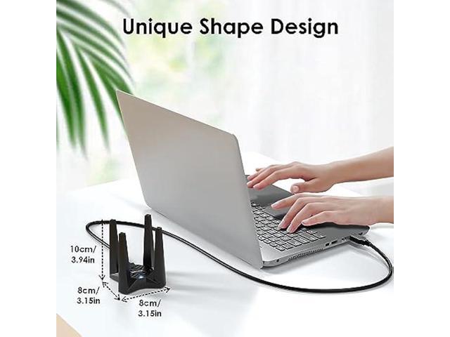 USB WiFi Adapter for Desktop PC, AC1900 WiFi Adapter Dual Band Wireless Network Adapter with 2.4GHz/5GHz High Gain Antennas, MU-MIMO, Supports...