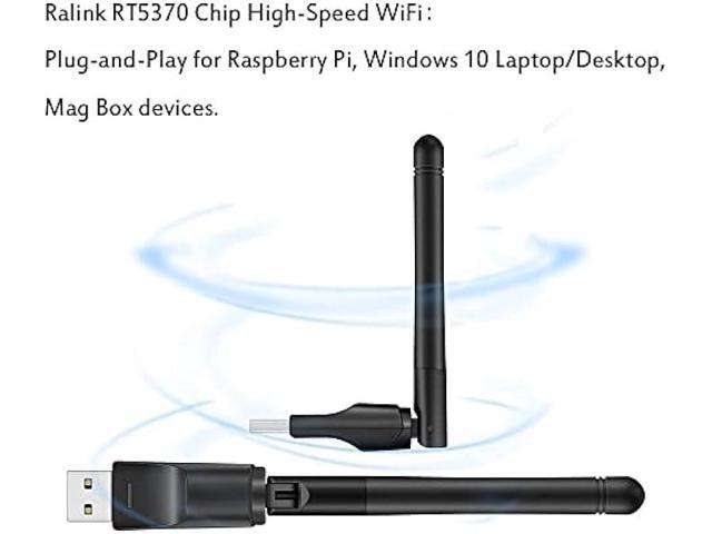 150Mbps USB WiFi Adapter, LOTEKOO RT5370 Chip Wireless Network Card Adapter for Desktop Laptop Windows, MAC OS, Linux, Raspberry Pi/Pi 2 3 4 Zero,...