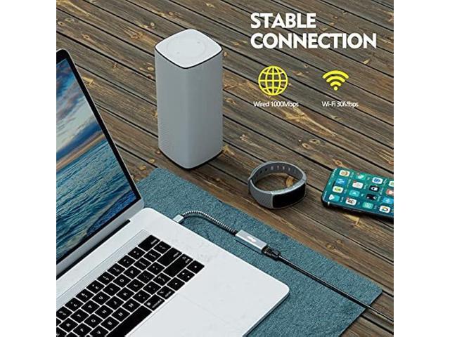 USB 3.0 to Ethernet Adapter, Fairikabe USB 3.0 to RJ45 Gigabit NIC Network Adapter, USB Computer LAN Card Adapter for Laptop, Nintendo Switch, PC,...