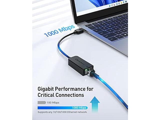 Cable Matters Plug & Play USB to Ethernet Adapter with PXE, MAC Address Clone Support (USB 3.0 to Gigabit Ethernet, Ethernet to USB, Ethernet...