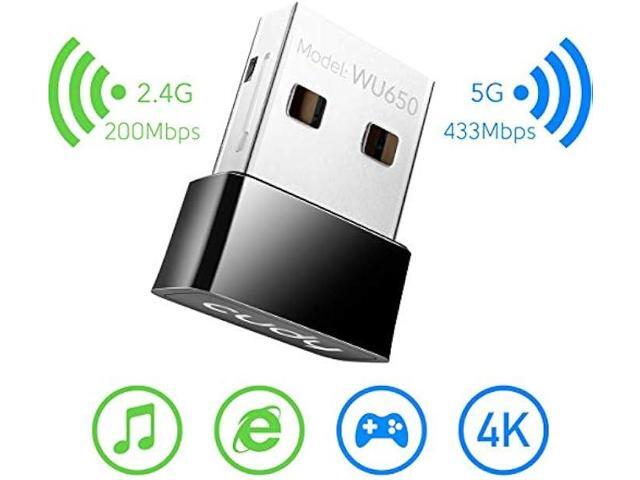 Cudy AC 650Mbps USB WiFi Adapter for PC, 5GHz/2.4GHz Wireless Dongle, WiFi Wireless Adapter for Laptop - Nano Size, Compatible with Windows XP /...