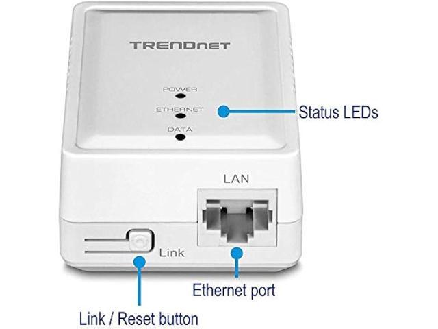 TRENDnet Powerline 500 AV Nano Adapter Kit, Includes 2 x TPL-406E Adapters, Cross Compatible With Powerline 600-500-200, Windows 10, 8.1, 8, 7,...