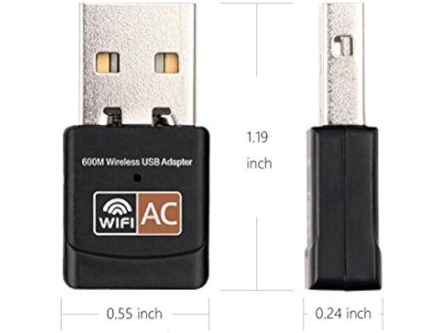 USB Wireless Adapter 600Mbps Realtek RTL8811CU Chipset Mini Type Dual Band 11AC WiFi Dongle IEEE 802.11 a b g n ac for Laptop Desktop IPTV USB 3.0...