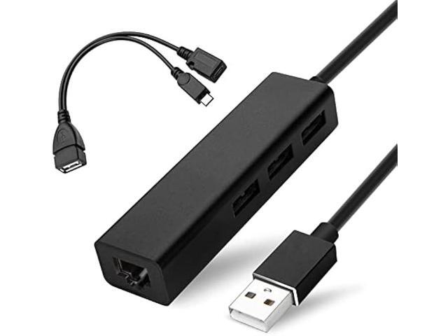 OTG Cable for TV Stick 4K Lite, Max, Cube, with Ethernet Adapter, USB HUB to Add Memory Storage and Bluetooth