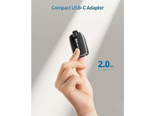 Cable Matters Portable USB C to Ethernet Adapter Gigabit, Foldable Ethernet to USB C, Thunderbolt to Ethernet Adapter - Thunderbolt 4, USB 4...