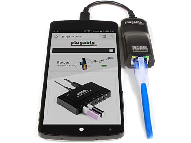 Plugable USB 2.0 OTG Micro-B to 100Mbps Fast Ethernet Adapter Compatible with Windows Tablets, Raspberry Pi Zero, and Some Android Devices (ASIX...