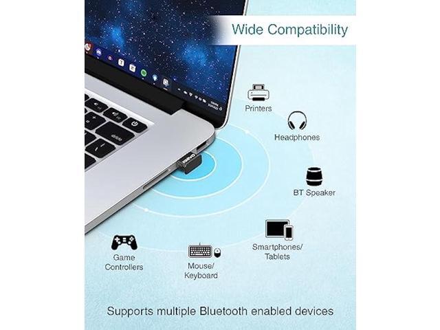 Kinivo USB Bluetooth Adapter for PC BTD500 (BT 5.0, Wireless Dongle Receiver for Windows 11/10/8.1/8, Raspberry Pi, Ubuntu) - Compatible with...
