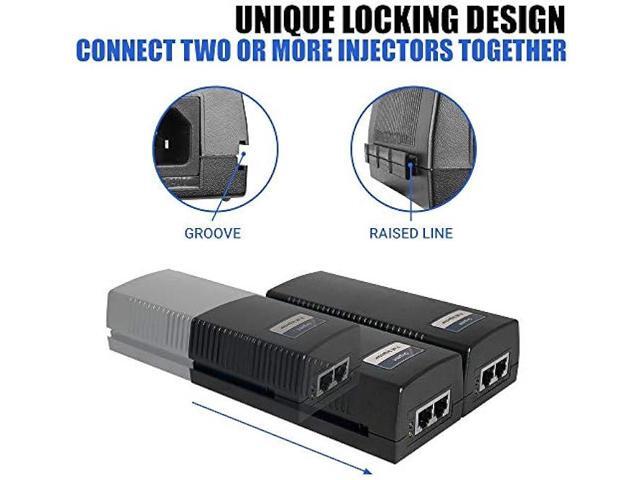 BV-Tech Gigabit Power Over Ethernet PoE+ Injector 30W 802.3 af Plug & Play up to 325 Feet